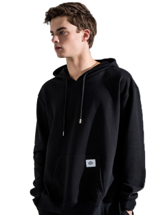 Adidas sweater men's fashion trend long sleeve casual solid color drawstring Hoodie Pullover autumn and winter top warm breathab
