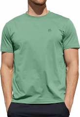 Quick Dry Short Men's T-Shirt   Tee 4 Way Stretch  Sleeve Moisture Performance Wicking UPF 50+ Sun Protection