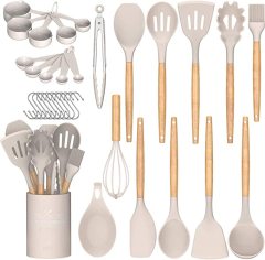 Armani 33 pcs Umite Chef Kitchen Cooking Utensils Set,  Non-Stick Silicone Cooking Kitchen Utensils Spatula Set with Holder