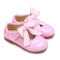 New Designs Girls Bow Shoes 5 Colors Microfiber Leather Shoes Handmade Children Shoes