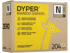 DYPER Bamboo Baby Diapers Size Newborn Day & Overnight  | Hypoallergenic for Sensitive Skin | Unscent