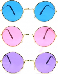 Colorful round hippie glasses