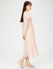Celford mid-term chiffon V-neck dress CWFO214118 ladies