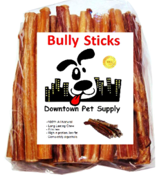 Downtown Pet Supply 6" Bully Sticks for Medium Dogs - Dog Dental Treats & Rawhide-Free Dog Chews - Dog Treats with Protein, Vitamins &amp