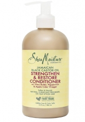 SheaMoisture Strengthen and Restore Rinse Out Hair Conditioner to Intensely Smooth and Nourish Hair 100% Pure Jamaican Black Castor Oil with Shea Butter, Peppermint and Apple Cider