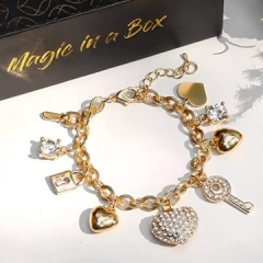 Aphrodite’s Love Locked Gold Bracelets