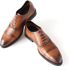[BlueSea] Business shoes Genuine leather shoes Straight pointed Perf holes Japanese design BS-002 men