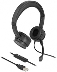 Delock USB stereo headphones with cable remote control and