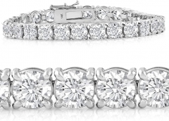 20 Ct Lab Grown Diamond Tennis Bracelet 14k White Gold 7"