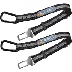 Kurgo Swivel seat belt Tether for Dogs, Adjustable Dog Safety Belt Leash, Works with Any Pet Harness,