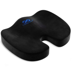 Pure Memory Foam Black Seat Cushion, U Office Seat, Car Seat and Play Chair Pillow