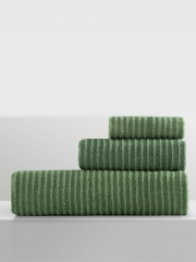 ETUDE 100% Turkish Cotton 3 piece bath towel set bathroom household towel, high-speed drying, highly absorbent towel set( 1 Bath Towel, 1 Hand Towel, 1 Washcloth -green )