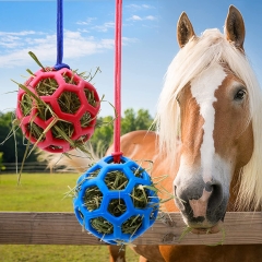 Horse Hayo Ball Horse Toys, Goat Feeder Toys Horse Treat Ball Hanging Feeding Toy for Sheep Horse Goat Feeder and Relieve Stress