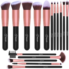 Advanced synthetic foundation make-up mixed powder powder blusher concealer eye shadow makeup brush set (rose gold)
