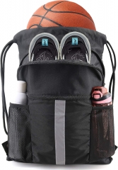 Backpack BeeGreen Drawstring Bag with Shoe Compartment String Cinch Sackpack for Unisex