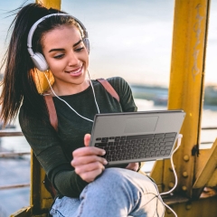 ASUS Chromebook Flip C433 2 in 1 Laptop, 14" Touchscreen FHD NanoEdge Display, Intel Core m3-8100Y Processor, 8GB RAM, 64GB eMMC Storage, Backlit Keyboard, Silver, Chrome OS, C433T