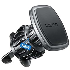 Magnetic Phone Holder for Car, [Easily Install] LISEN Car Phone Holder Mount [6 Strong Magnets] Cell Phone Holder for Car [Case Friendly] iPhone Car Holder Compatible with All Smar