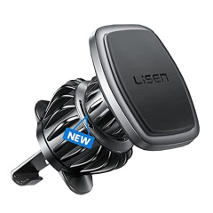Magnetic Phone Holder for Car, [Easily Install] LISEN Car Phone Holder Mount [6 Strong Magnets] Cell Phone Holder for Car [Case Friendly] iPhone Car Holder Compatible with All Smar