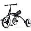 Baby pedaling a tricycle
