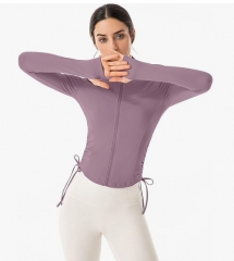 Women's sports full zip lightweight sports jacket with thumbholes  WWW Women's Flagship Store