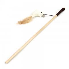 Yiyang Qianxi Nest Pet Cat Toy Cat Stick Cat Love Mouse with Bell Wood Stick Cat Stick, Cultivate Cat Hunting Nature and Increase Emotion with Owners