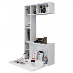 Xinyi Wall mounted foldable desk and bookshelf modern minimalist ultra-thin suspended wall bedroom corner flip table