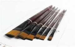 Oil paints Brush set, 12 artist brushes, suitable for acrylic oil, watercolor, watercolor, and watercolor artist professional painting set, with synthetic nylon pen tip, brown