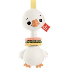 Fisher Price Baby Sensory Toys Clack & Quack Goose with fine motor activities for newborns from 3 months