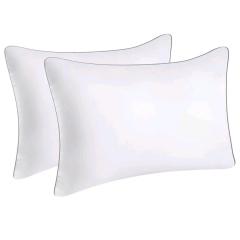 KJJDOO * Bed Pillows Enlarge Double Bed Set of 2 Cooling Pillows Set of 2 Suitable for Side Back and Abdomen * Feather Down Alternative Fill Luxurious Soft Skin Friendly