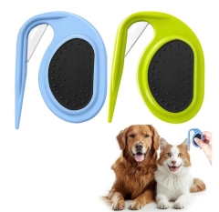 2 pet knotting combs, cat knotting comb, dog knotting comb, puppy and kitten knotting combs for removing tangles and combing loose knotted hair (blue + green)