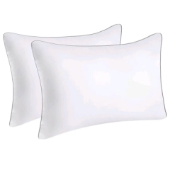 KJJDOO * Bed Pillows Enlarge Double Bed Set of 2 Cooling Pillows Set of 2 Suitable for Side Back and Abdomen * Feather Down Alternative Fill Luxurious Soft Skin Friendly KJJDOO