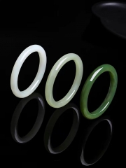 Xinjiang, China, Hotan jade bracelet goat fat white jade bracelet female green jade sunny water jade bracelet to send girlfriend Valentine's Day