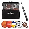 Complete Sports Ball Set - Portable Outdoor Sports Ball - Sports Ball Set with Pump Suitable for Adults and Children - Brand Football, Basketball, Volleyball, American Football, Do