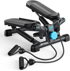 Mini stepper, spiral staircase stepper with a capacity of 300 pounds (approximately 149.7 kilograms), equipped with a resistance band for full body exercise at home