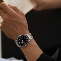 EMPORIO ARMANI [EXCLUSIVE HIT] ARMANI MEN'S WATCH SIMPLE AND FASHIONABLE BUSINESS STEEL STRAP WATCH FOR BOYFRIEND GIFT