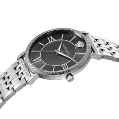 Versace [Mid-year hot recommendation] watch men's simple watch Roman hour mark watch imported gift quartz watch