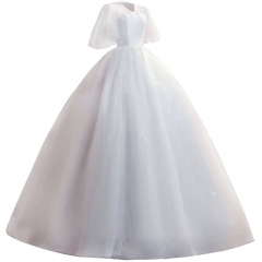 Master Wedding Dress 2024 short-sleeved Korean version of arm wedding yarn.