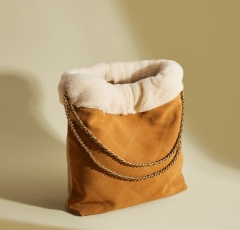 111Top layer cowhide patchwork geometric bag