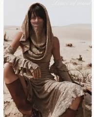 Dune Wasteland Sexy Hottie Knitted Hooded Dress + Face Mask + Sleeve Covers