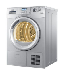 Haier ultra-thin fully embedded dryer for household use, 10KG heat pump type clothes dryer, anti winding fast drying, energy-saving, sterilization and dehumidification EHG100MATE36