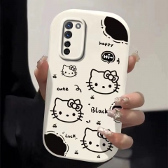 Cloud Hello Kitty OPPO K7 mobile phone case, new style for K7X, soft shell, anti-drop, for women, couple's popular style, ins style, cartoon, simple