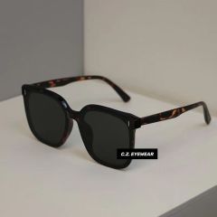 GM Korean style retro square sunglasses, summer seaside star style, suitable for big faces, slimming, UV protection sunglasses for men and women