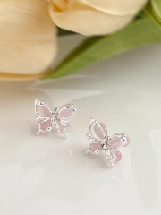 Pink Butterfly Earrings