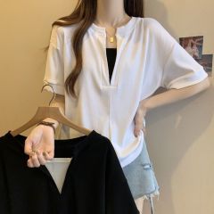 cover stomach giant thin loose design short tops
