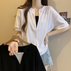 cover stomach giant thin loose design short tops