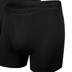 Men's Tagless Boxer Underwear, Exposed Waistband, Multi-packs Available