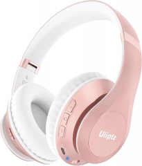 Uliptz Wireless Bluetooth Headphones, 65H Playtime, 6EQ Sound Modes, HiFi Stereo Over Ear Headphones with Microphone, Foldable Bluetooth 5.3 Headphones for Travel/Office/Cellphone/