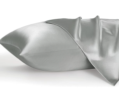 Bedsure Satin Pillowcase for Hair and Skin Queen - Silver Grey Silky Pillowcase 20x30 Inches