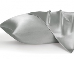Bedsure Satin Pillowcase for Hair and Skin Queen - Silver Grey Silky Pillowcase 20x30 Inches