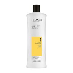 Nioxin Scalp + Hair Thickening System 1 Shampoo, For Natural Hair with Light Thinning, 33.8 fl oz (Packaging May Vary)